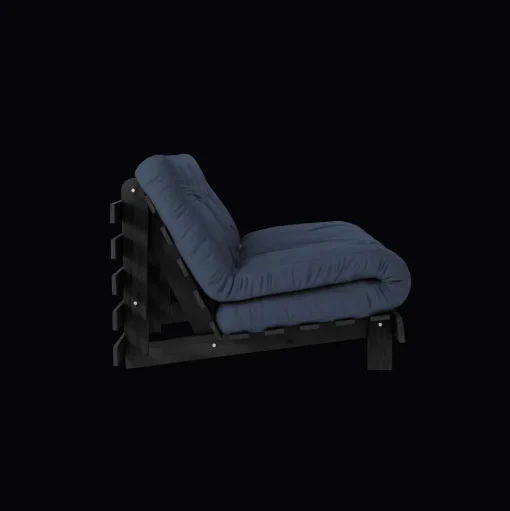 Karup Design Roots Sovasofa Med Roots Madras 140x200 Navy/Sortlakeret