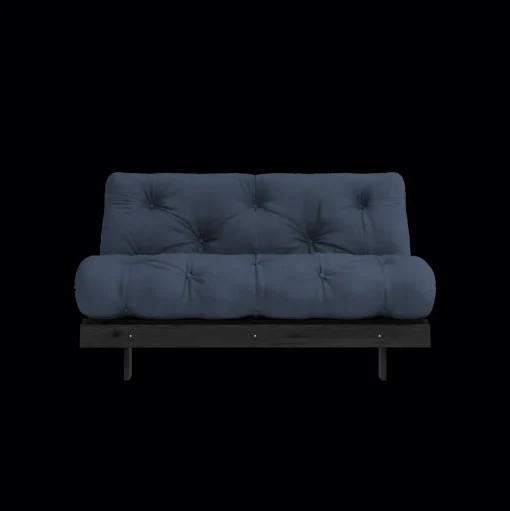 Karup Design Roots Sovasofa Med Roots Madras 140x200 Navy/Sortlakeret