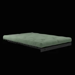 Karup Design Roots Sovasofa Med Roots Madras 140x200 Oliven Grøn/Sortlakeret