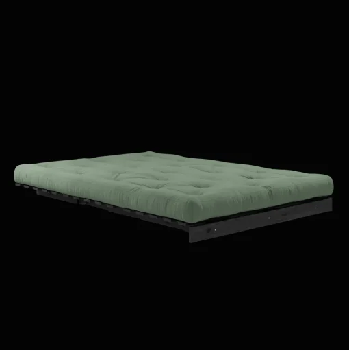 Karup Design Roots Sovasofa Med Roots Madras 140x200 Oliven Grøn/Sortlakeret
