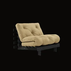 Karup Design Roots Sovesofa Med Madras 90x200 Black Night/Wheat Beige