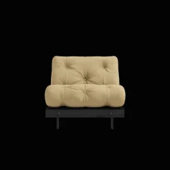 Karup Design Roots Sovesofa Med Madras 90x200 Black Night/Wheat Beige