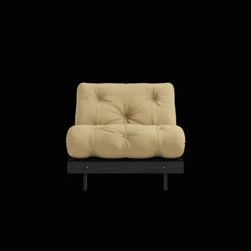 Karup Design Roots Sovesofa Med Madras 90x200 Black Night/Wheat Beige