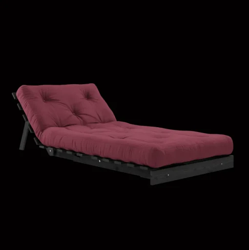 Karup Design Roots Sovesofa Med Madras 90x200 Black Night/Bordeaux