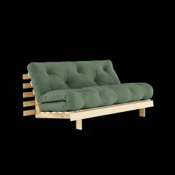 Karup Design Roots Sovesofa M. Madras 160x200 756 Olive Green/Fyrretrá