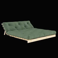 Karup Design Roots Sovesofa M. Madras 160x200 756 Olive Green/Fyrretrá