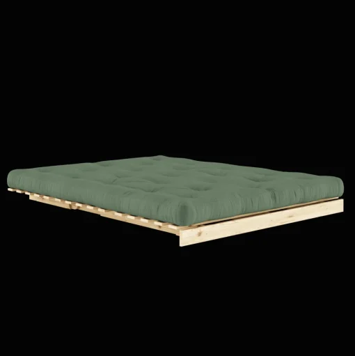 Karup Design Roots Sovesofa M. Madras 160x200 756 Olive Green/Fyrretrá