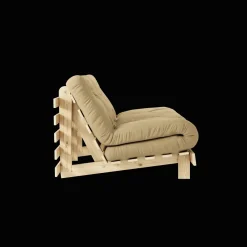 Karup Design Roots Sovesofa M. Madras 140x200 758 Wheat Beige/Fyrretrá