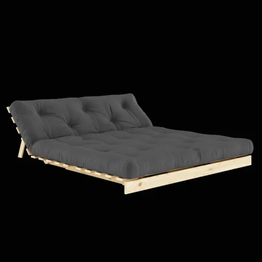Karup Design Roots Sovesofa M. Madras 160x200 734 Dark Grey/Fyrretrá