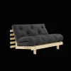 Karup Design Roots Sovesofa M. Madras 140x200 734 Dark Grey/Fyrretrá