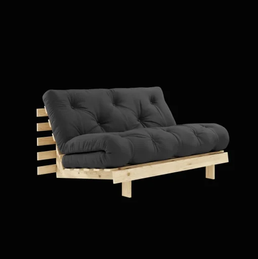 Karup Design Roots Sovesofa M. Madras 140x200 734 Dark Grey/Fyrretrá