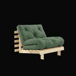 Karup Design Roots Sovesofa M. Madras 90x200 756 Olive Green/Fyrretrá