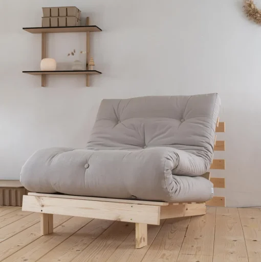 Karup Design Roots Sovesofa M. Madras 90x200 746 Grey/Fyrretrá