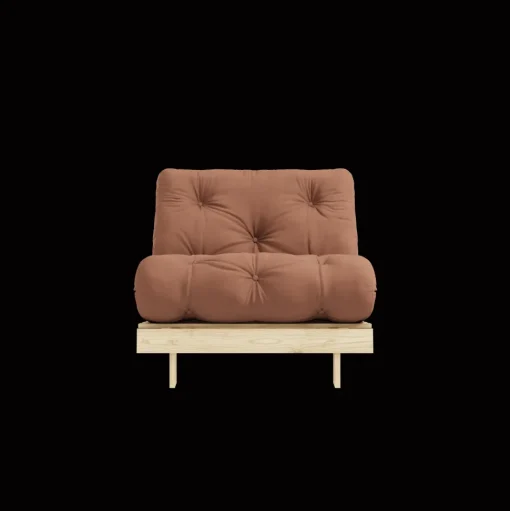 Karup Design Roots Sovesofa M. Madras 90x200 759 Clay Brown/Fyrretrá