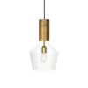 Konsthantverk Fenomen Bred Pendel - Klart Glas & Messing