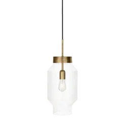 Konsthantverk Fenomen Stor Pendel - Klart Glas & Messing