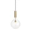 Konsthantverk Rosdala Lille Pendel - Klart Glas & Slebet Messing