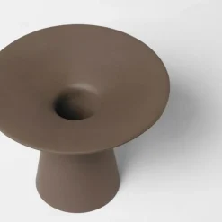Kristina Dam Studio Collar Vase Lille Dark Brown Engobe