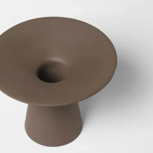 Kristina Dam Studio Collar Vase Lille Dark Brown Engobe
