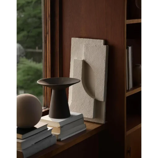 Kristina Dam Studio Collar Vase Lille Dark Brown Engobe