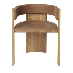 Kristina Dam Studio Collector Spisebordsstol Cognac Láder Polstring/Varm Lakeret Eg