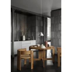 Kristina Dam Studio Collector Spisebordsstol Cognac Láder Polstring/Varm Lakeret Eg