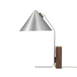 Kristina Dam Studio Cone Bordlampe Børstet Aluminium & Valnød