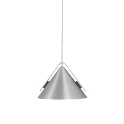 Kristina Dam Studio Cone Pendel Lille Børstet Aluminium & Valnød
