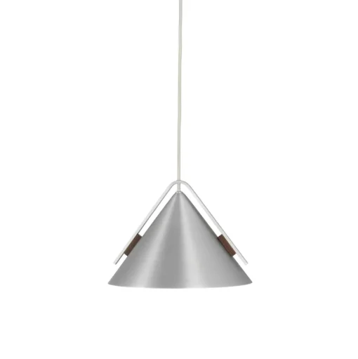 Kristina Dam Studio Cone Pendel Lille Børstet Aluminium & Valnød