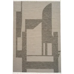 Kristina Dam Studio Contemporary Kelim Gulvtáppe Råhvid/Grå 300 cm