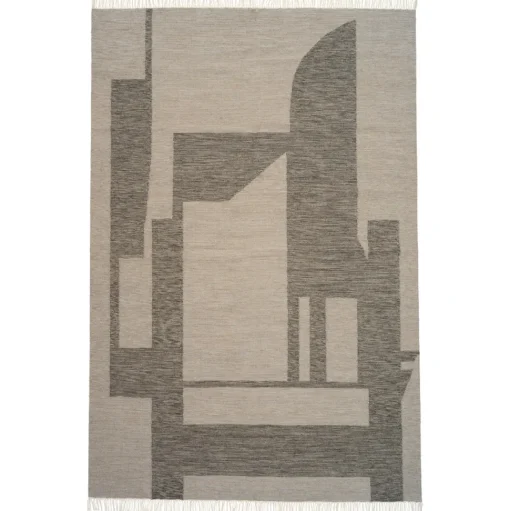Kristina Dam Studio Contemporary Kelim Gulvtáppe Råhvid/Grå 300 cm