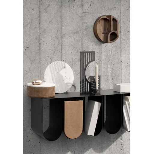 Kristina Dam Studio Curved Opbevaringskasse Lille Sort