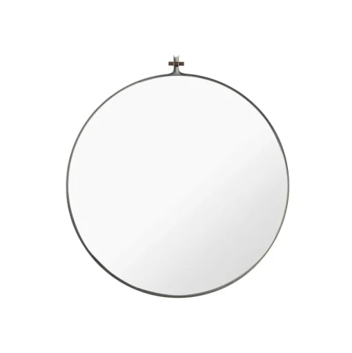 Kristina Dam Studio Dowel Round Spejl Stort Stål/Valnød