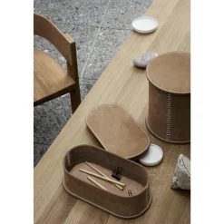Kristina Dam Studio Stitched Opbevaringskasse Lille Karamel