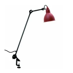 Lampe Gras N201 Bordlampe Mat Sort & Mat Rød