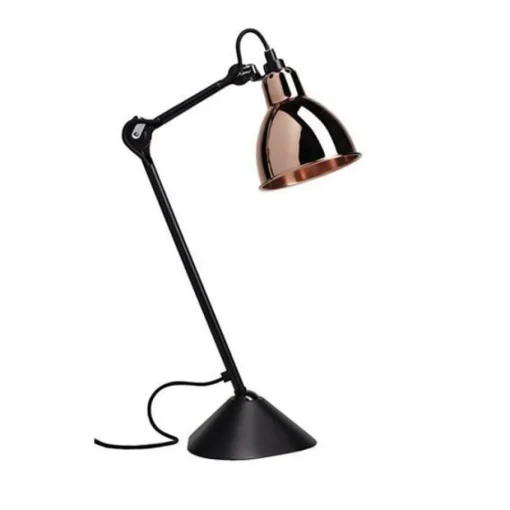 Lampe Gras N205 Bordlampe Mat Sort & Kobber