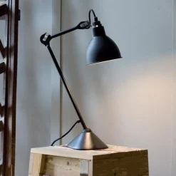 Lampe Gras N205 Bordlampe Mat Sort & Mat Blå