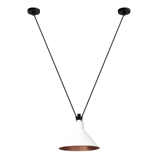 Lampe Gras N323 L Conic Pendel Hvid/Kobber