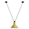 Lampe Gras N323 L Conic Pendel Sort/Gul