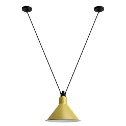 Lampe Gras N323 L Conic Pendel Sort/Gul
