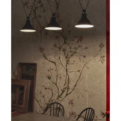 Lampe Gras N323 L Conic Pendel Sort/Gul