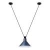 Lampe Gras N323 L Conic Pendel Sort/Blå
