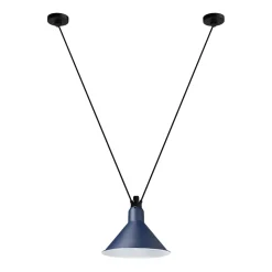 Lampe Gras N323 L Conic Pendel Sort/Blå