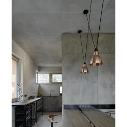 Lampe Gras N323 L Conic Pendel Sort/Blå