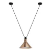 Lampe Gras N323 L Conic Pendel Rå Kobber/Hvid
