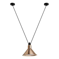 Lampe Gras N323 L Conic Pendel Rå Kobber/Hvid