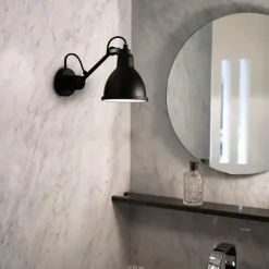 Lampe Gras N304 Váglampe Mat Sort Med Ledning