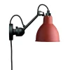 Lampe Gras N304 Váglampe Mat Sort & Mat Rød Med Ledning