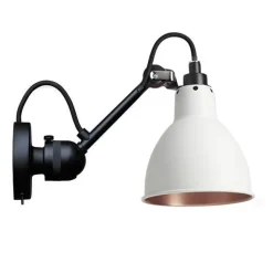 Lampe Gras N304 Váglampe Mat Sort/Hvid/Kobber Med Tánd/Sluk