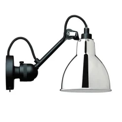 Lampe Gras N304 Váglampe Mat Sort & Krom Med Tánd/Sluk